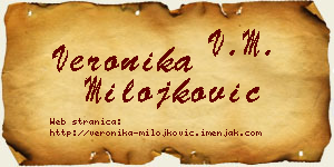Veronika Milojković vizit kartica
